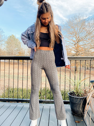 Charcoal High Waisted Flare