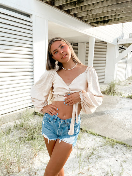 Sand Twist Tie Top